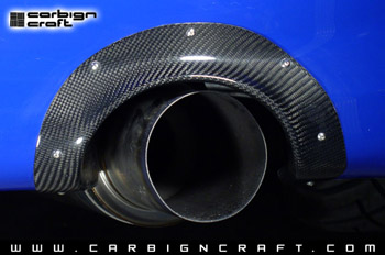 Carbon Fiber Rear Bumper Heat Shield: Lancer EVO VIII and XI